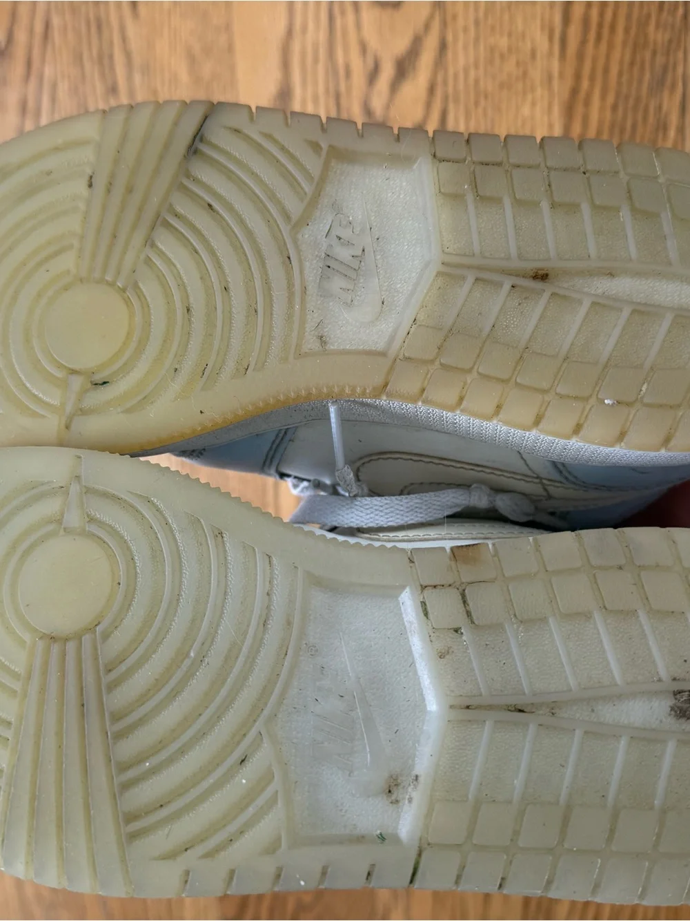 Nike Kids Light Gray and White High-Top Sneakers